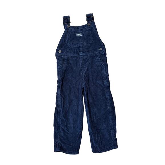 Osh Kosh B'Gosh Boys Blue Corduroy Denim/Jean Overalls size 4T, 100% cotton - Picture 1 of 14